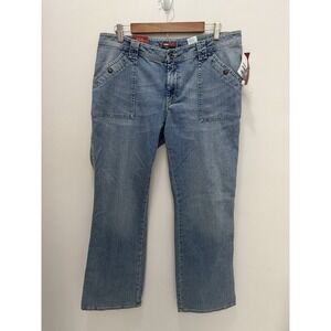 H&M L.o.o.g Bootcut Stretch‎ Jeans Y2k Light Wash Size 16 NWT
